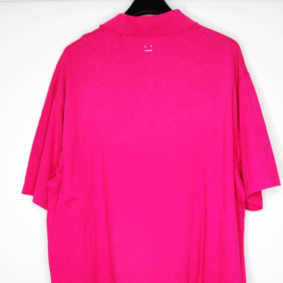 BNWT SS22 ACNE STUDIOS FACE MOTIF POLO SHIRT M - Picture 3 of 13
